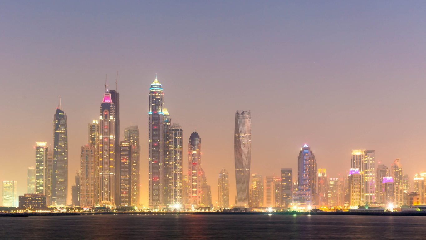Man Made Dubai Cities Arab Emirates Skyscraper Building City Fog Aerial Wallpaper Background Image United
