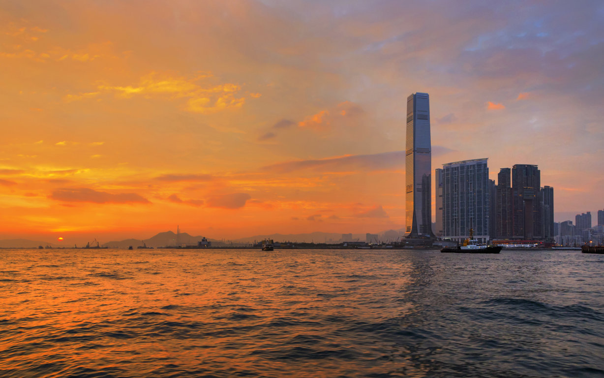 Photography Sunset Horizon City Kong Hd Background Image Hong
