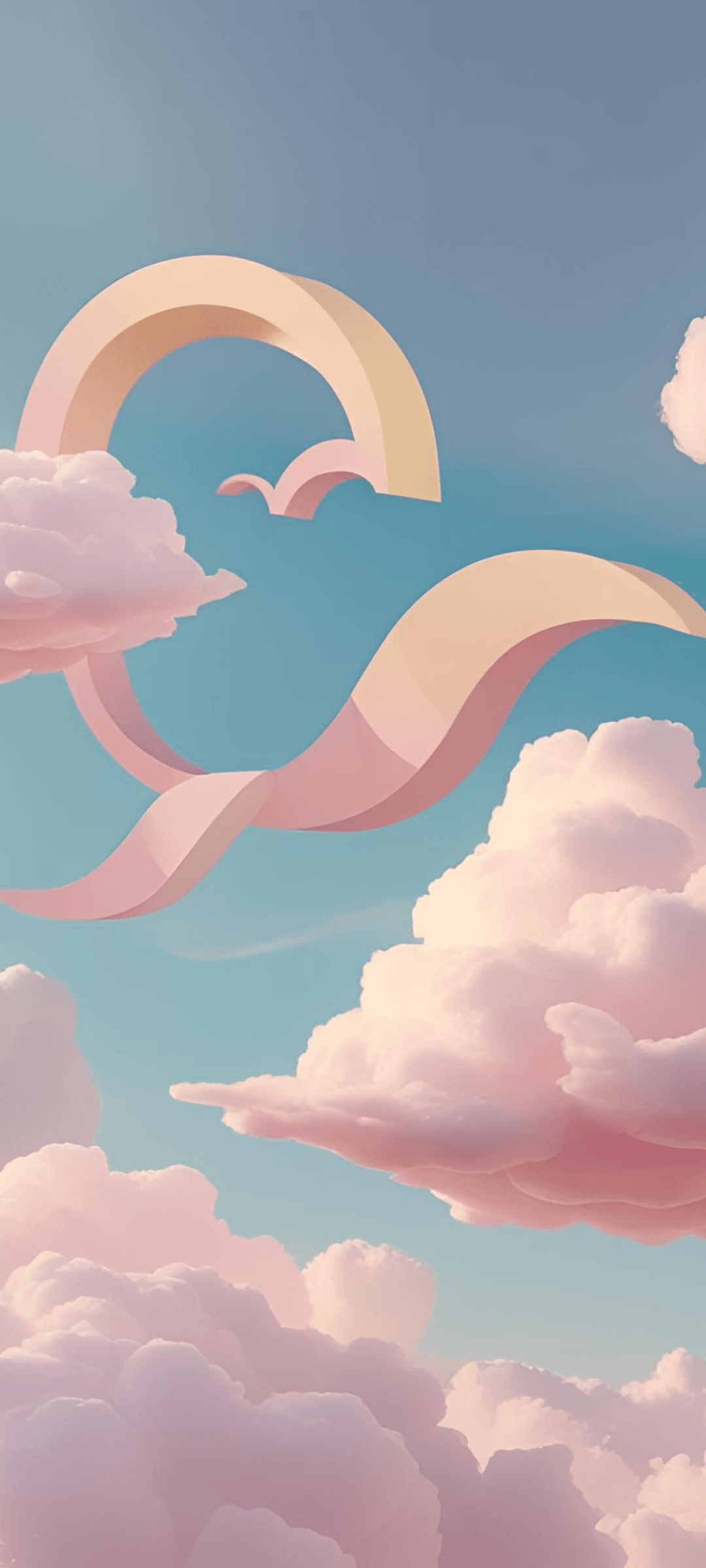 Sunset in Pastel Clouds – Mobile Wallpaper in 4K