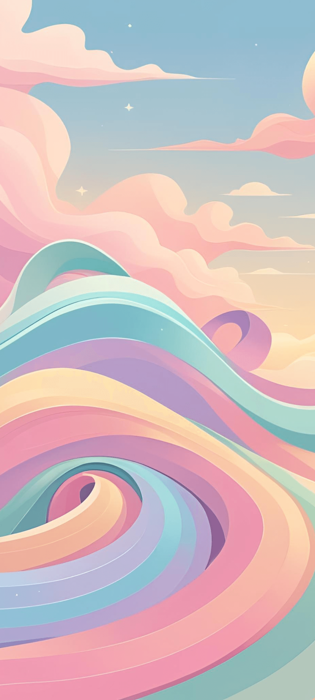 Cotton Candy Clouds – Free Pastel Aesthetic Wallpaper for Phone
